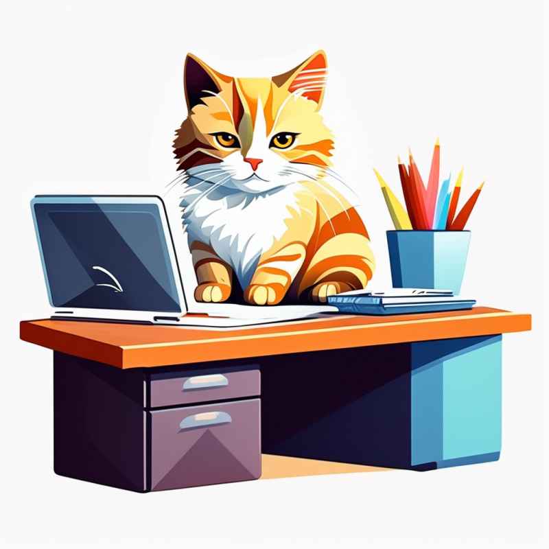 办公室勤劳的猫咪 25