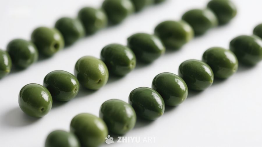 排列整齐的绿色橄榄 321