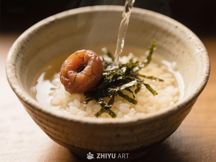 热汤浇灌的米饭与海苔 193