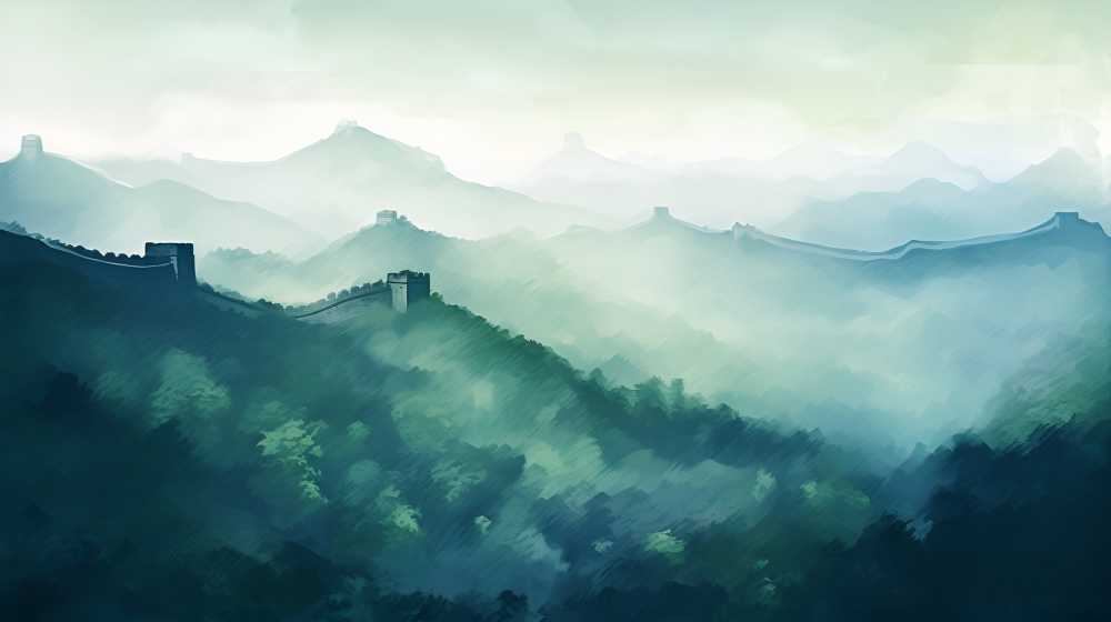 地方标志风景插画