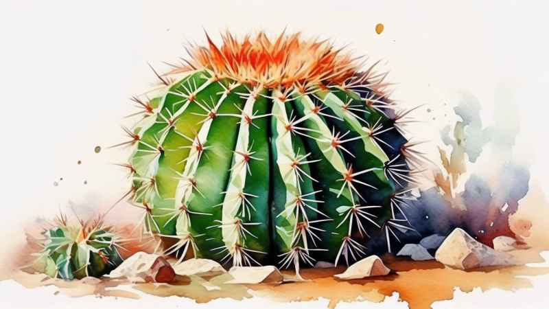 仙人掌自然植物插画 30