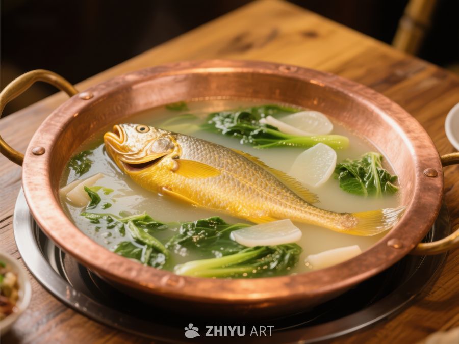 铜锅清炖鱼汤 724