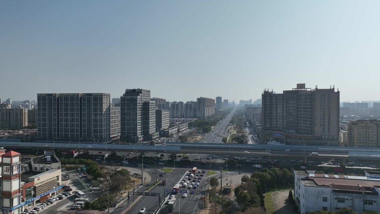4K航拍城市建筑交通道路风光大景 7
