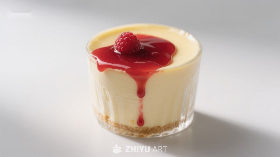 芝士蛋糕配覆盆子酱