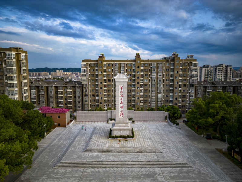 江西瑞昌英雄纪念碑航拍摄影图