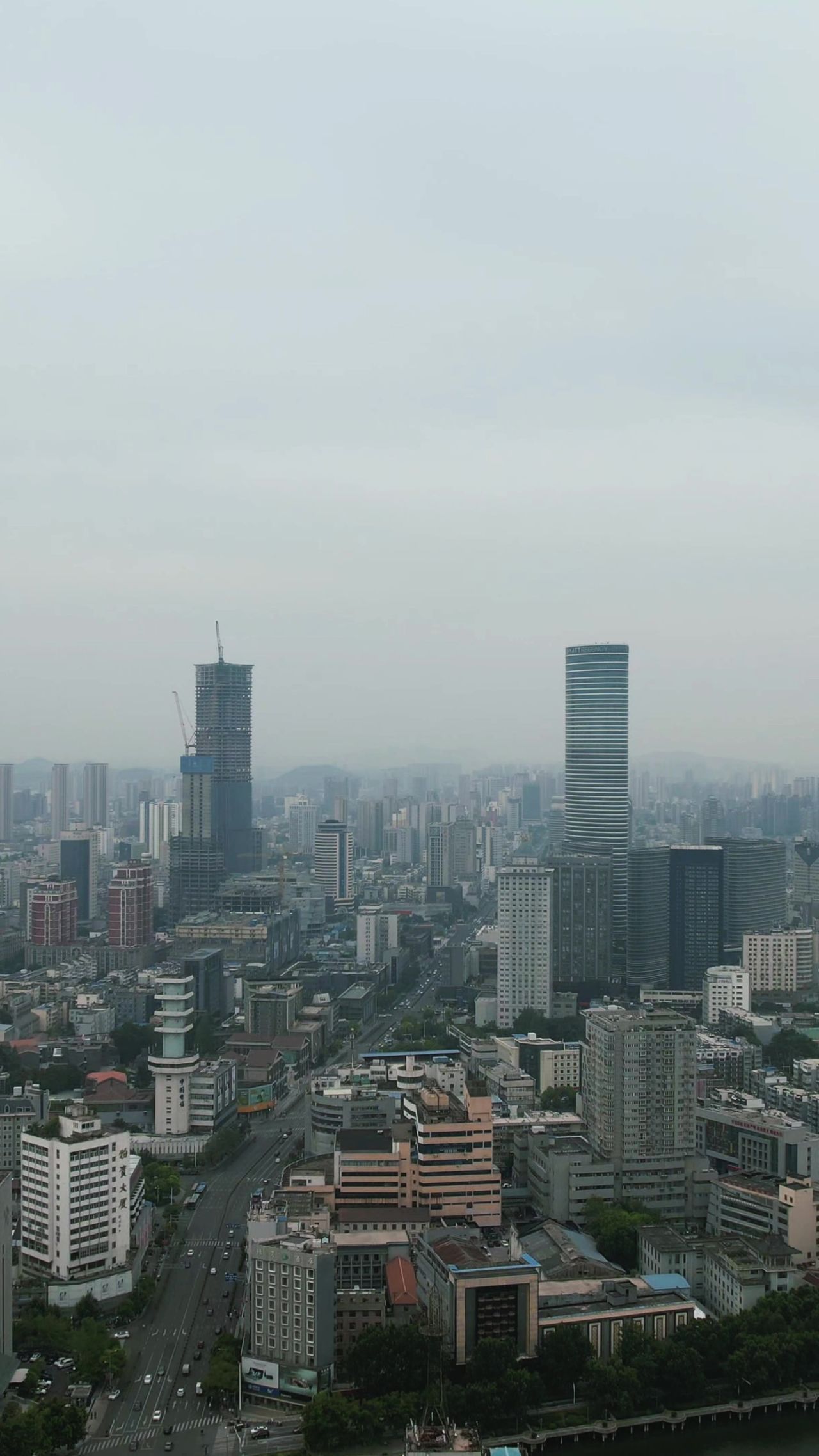 江苏徐州城市风光竖屏航拍 