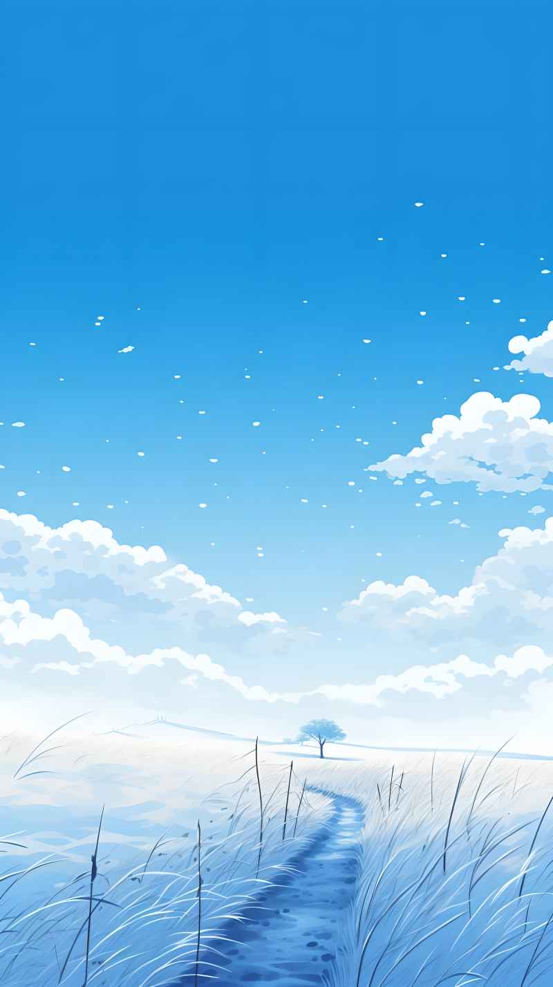 冬季唯美创意背景插画图 70