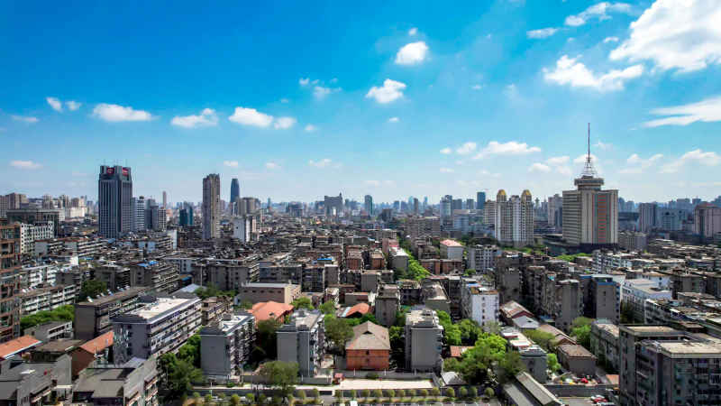 江西南昌城市风光航拍摄影图