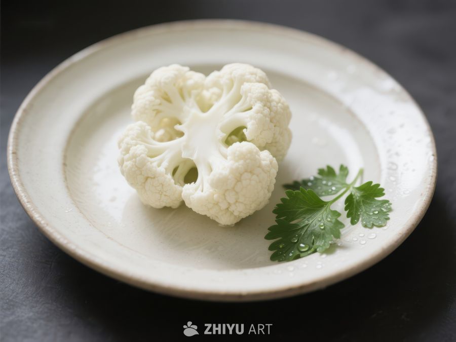 盘中新鲜花椰菜与香菜 285