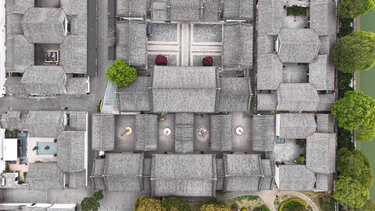 古村落俯瞰全景