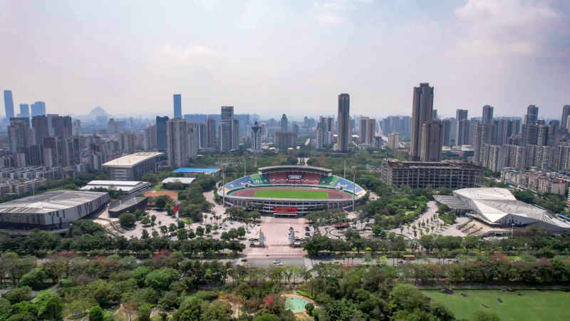 广西柳州城市风光航拍摄影图