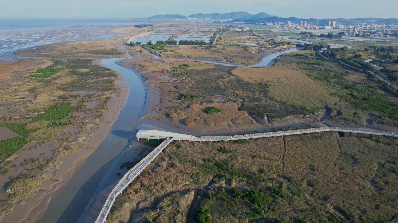 航拍福州闽江河口湿地公园 11