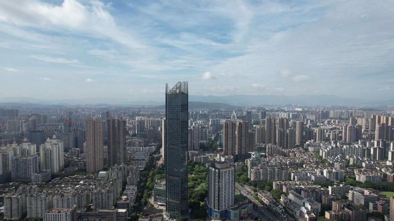 福建福州世贸大厦航拍