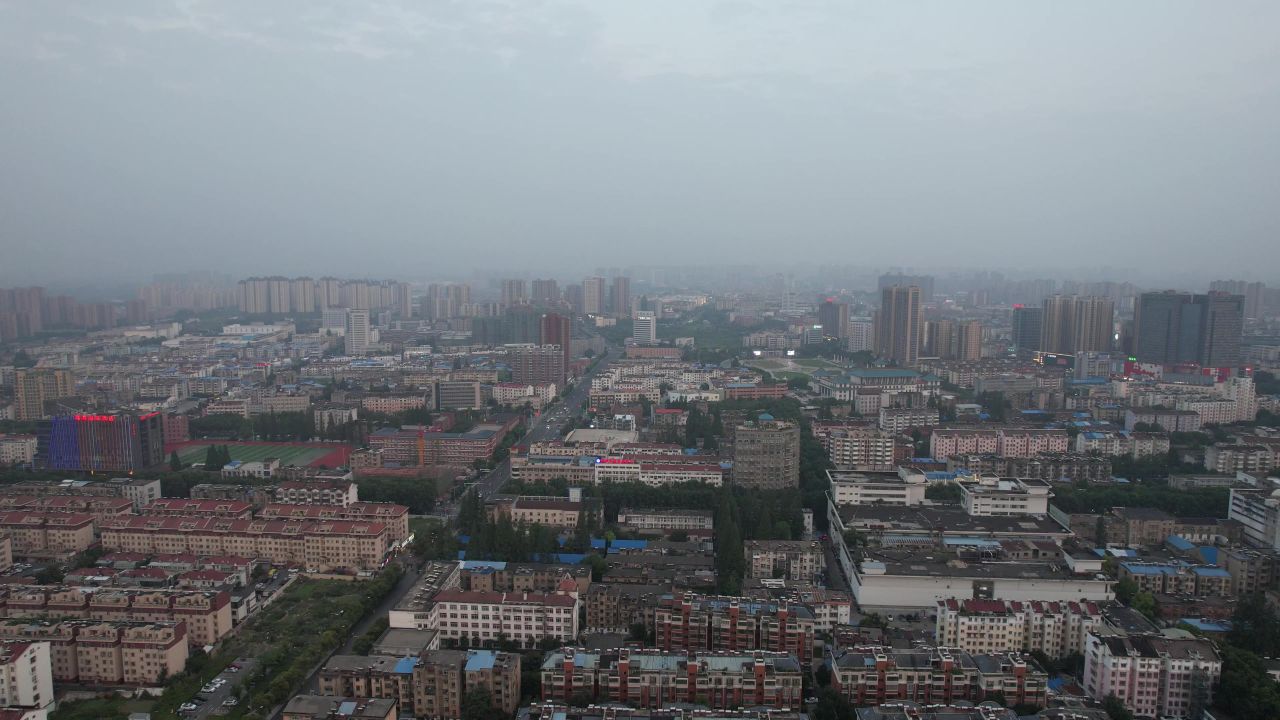 安徽滁州城市风光航拍 