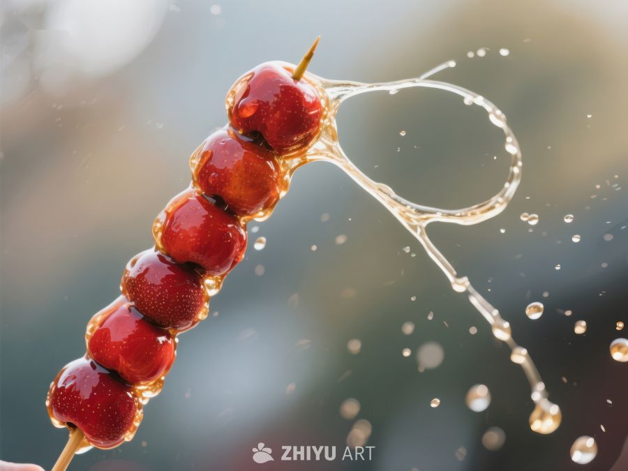 糖葫芦上的甜蜜水花 1168