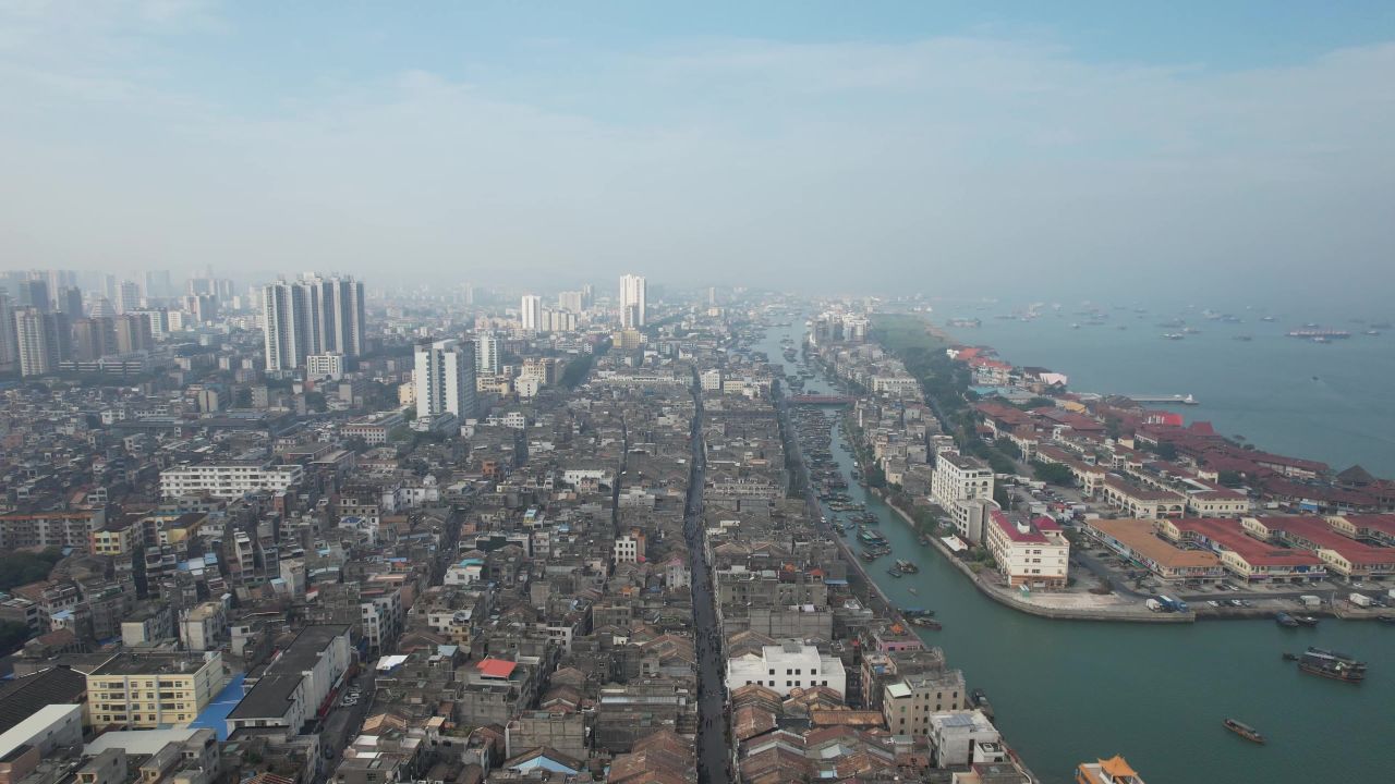 广西北海城市风光北海老城航拍  