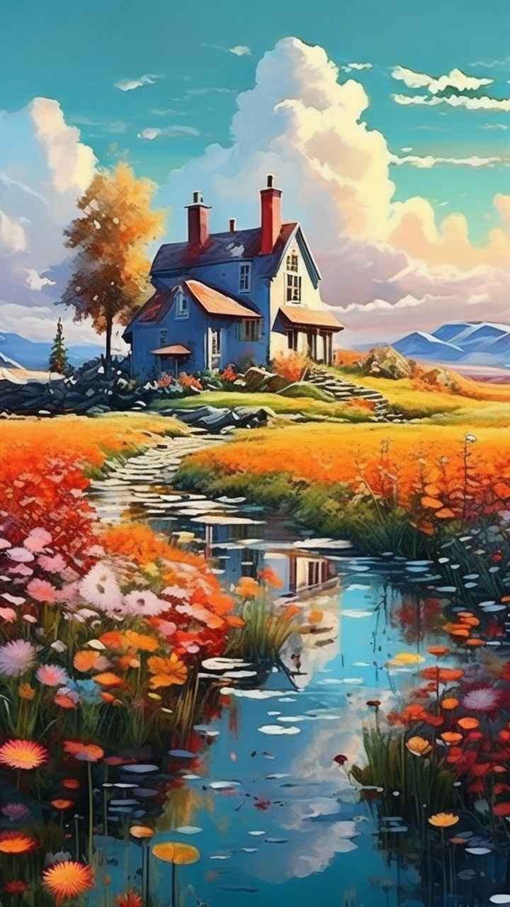 充满活力的绿洲在它的后院各种花 141