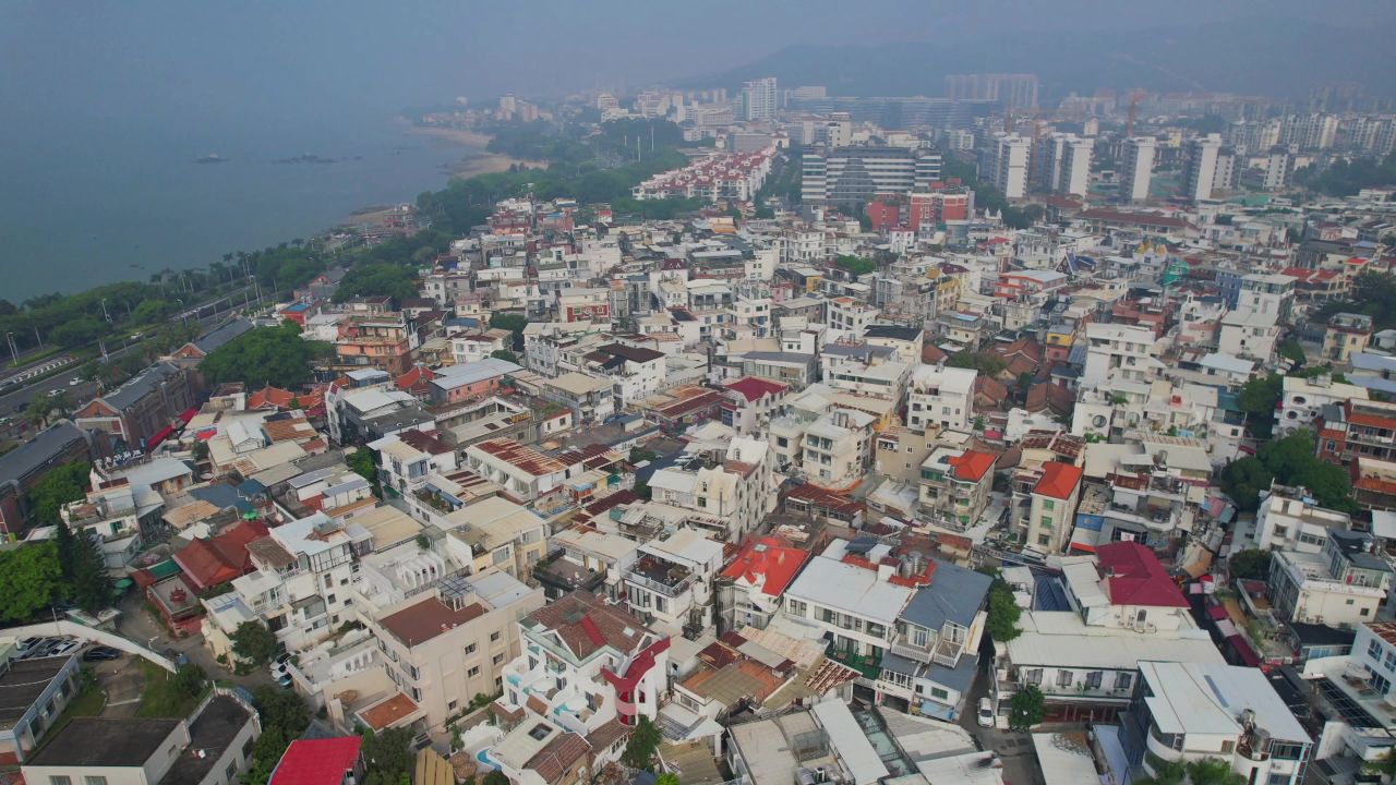 航拍厦门曾厝垵景观