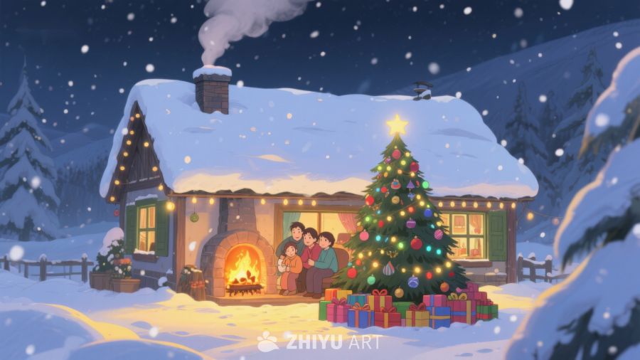 雪夜温馨小屋，共度圣诞时光 393