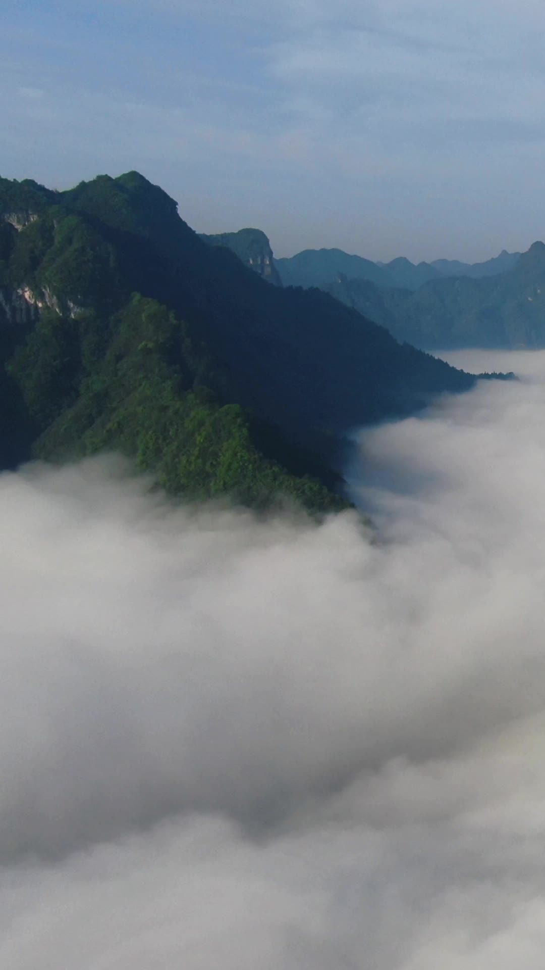  湖南湘西矮寨大峡谷云海
