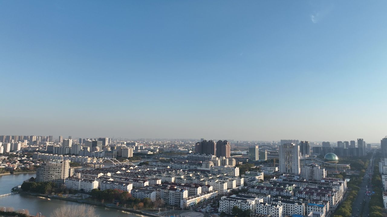 4K航拍城市建筑交通道路风光大景 6
