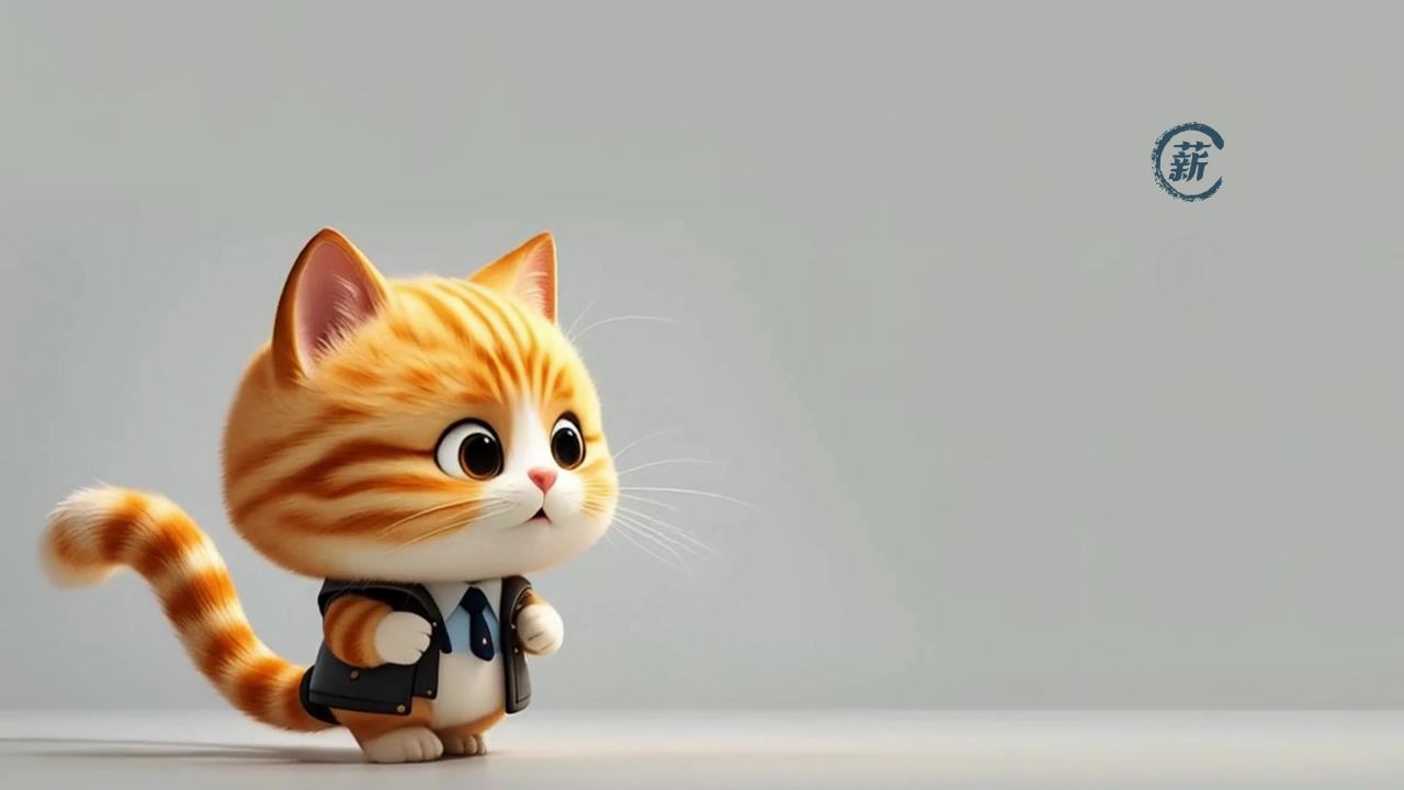 橘猫打工人薪有不甘