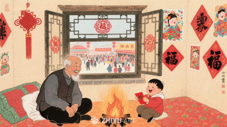 祖孙围炉共庆新春 1298