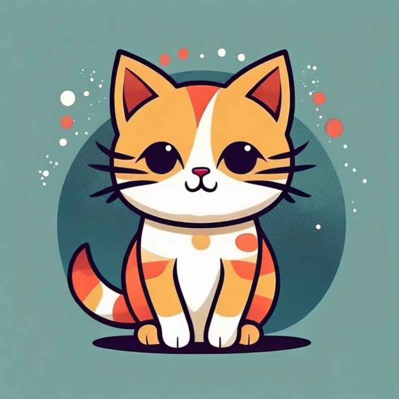 小花猫唯美插画 80