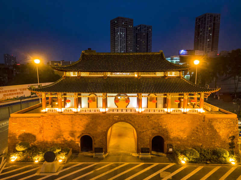 广州东莞城市风光航拍摄影图