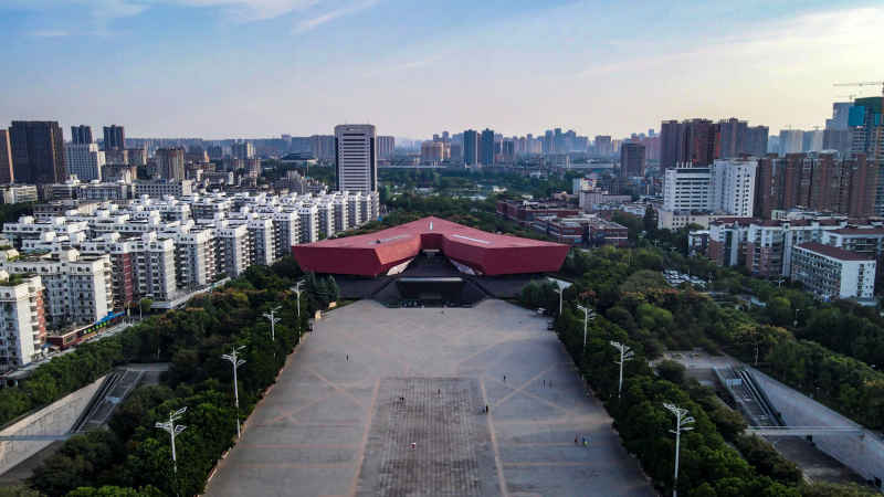 湖北武汉城市风光航拍摄影图