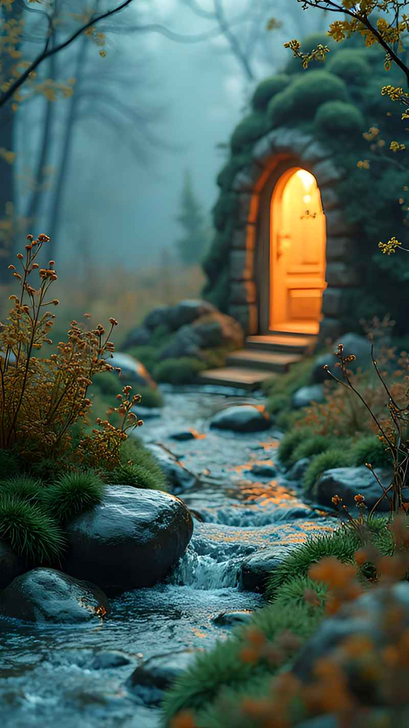 未来风格大自然森林超自然风景画质 96
