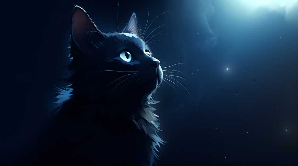 夜晚下的猫
