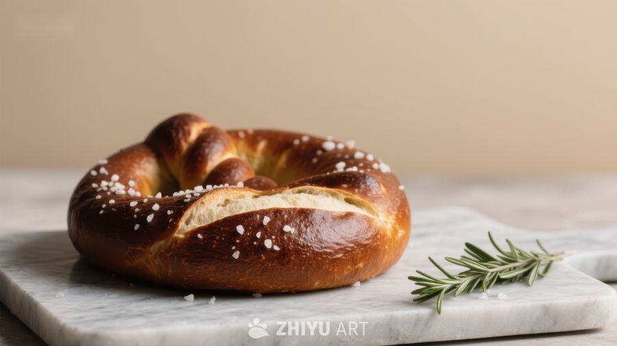 撒盐软 Pretzel 配迷迭香