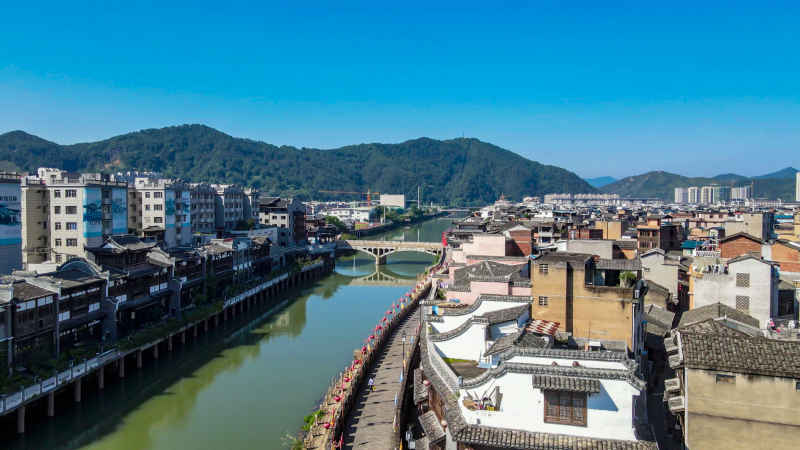 福建汀州古城航拍图 