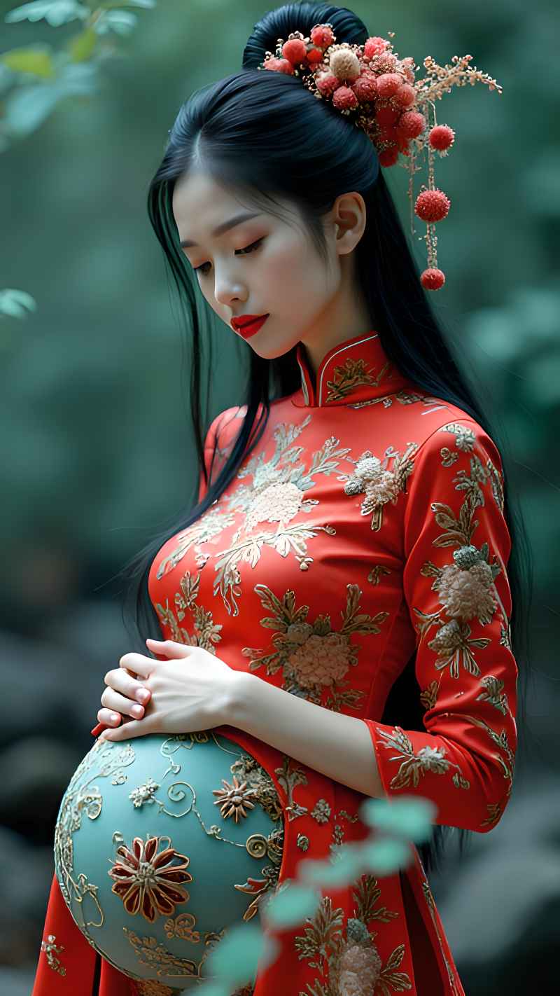 红色女子户外拍摄系列高清艺术视觉 17