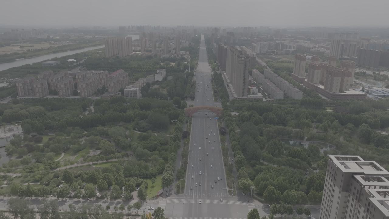城市全景航拍