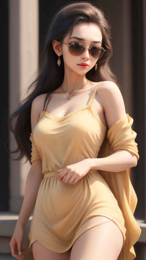吊带美女