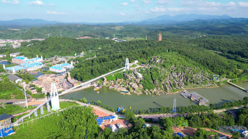 航拍湖北随州西游记公园4A景区
