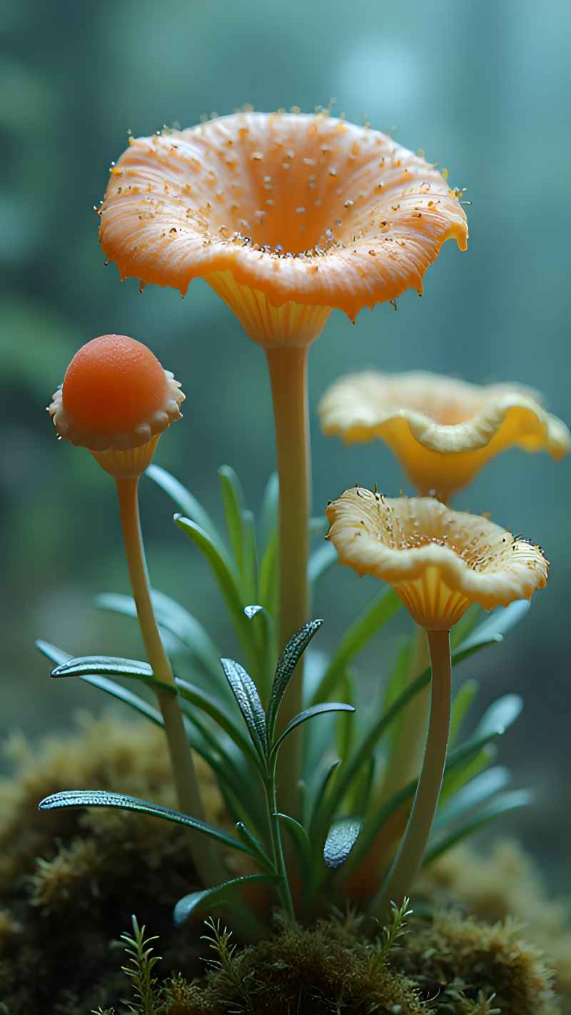 大山森林里的微距世界花朵植物 14