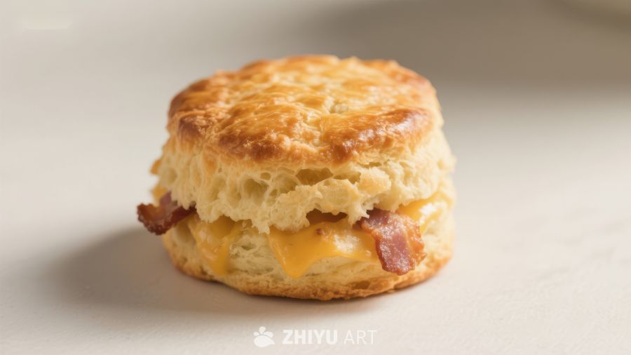 金黄酥脆的芝士培根饼干