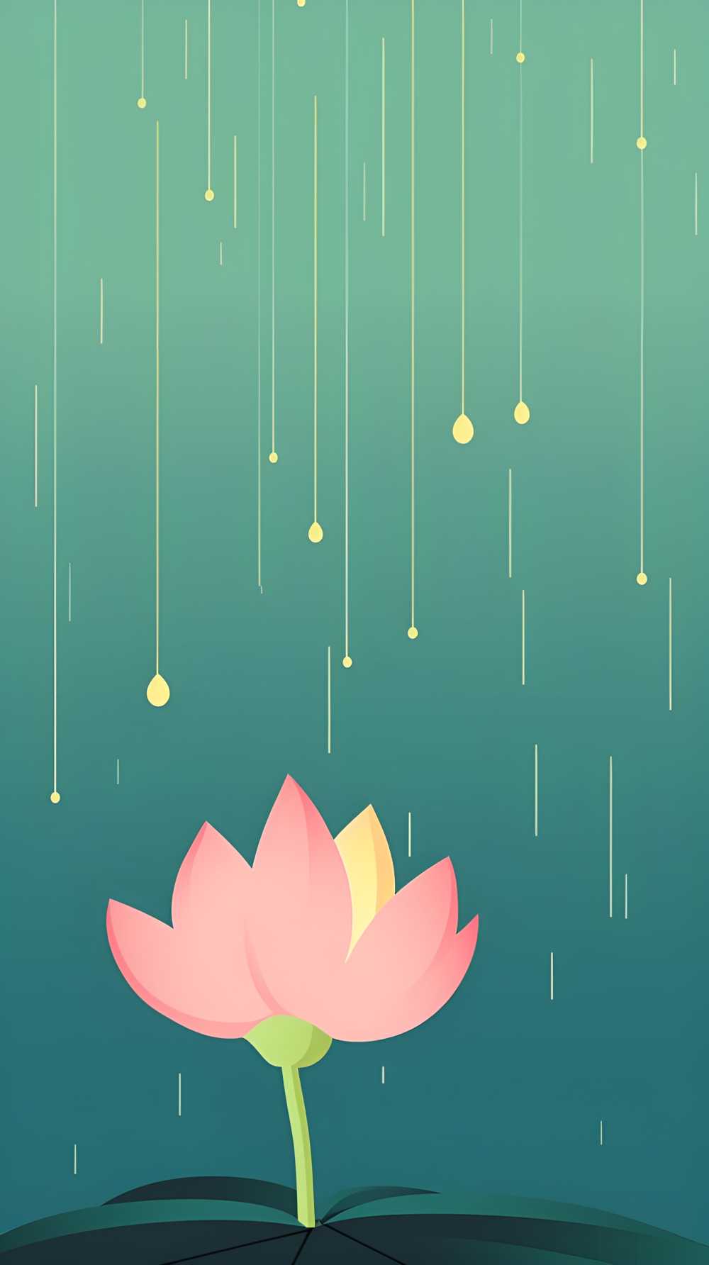 插画荷花高清