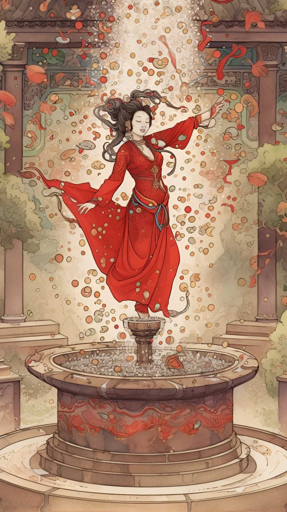 敦煌风格飞天造型