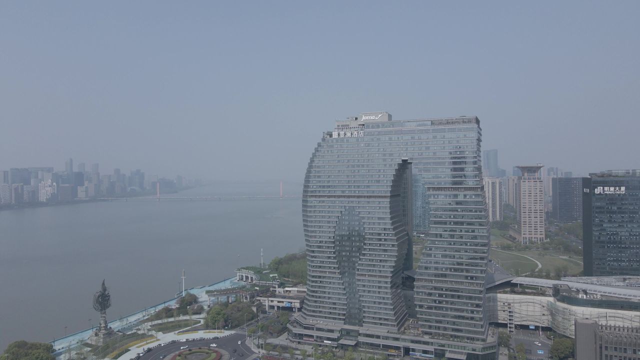 航拍-杭州-景澜酒店-城市-风景 5