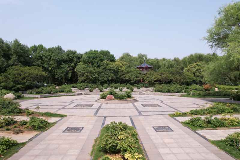 航拍洛阳-洛阳市隋唐城遗址植物园