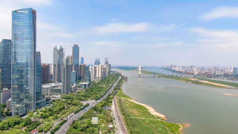 江西南昌城市风光航拍摄影图