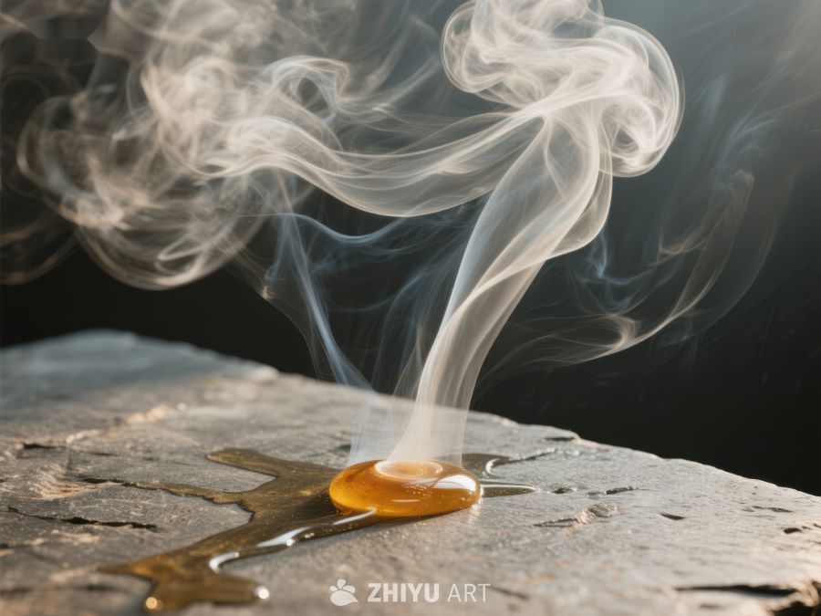 烟雾缭绕的液体滴落场景 783