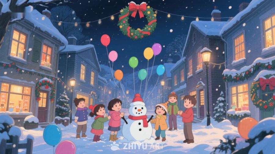 冬日雪景中的欢乐圣诞 24