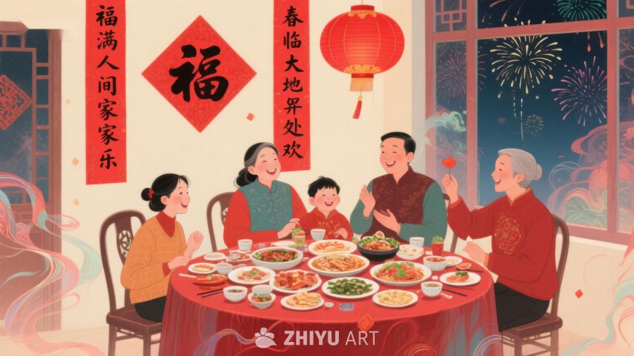 家庭围坐共庆新春佳节 78