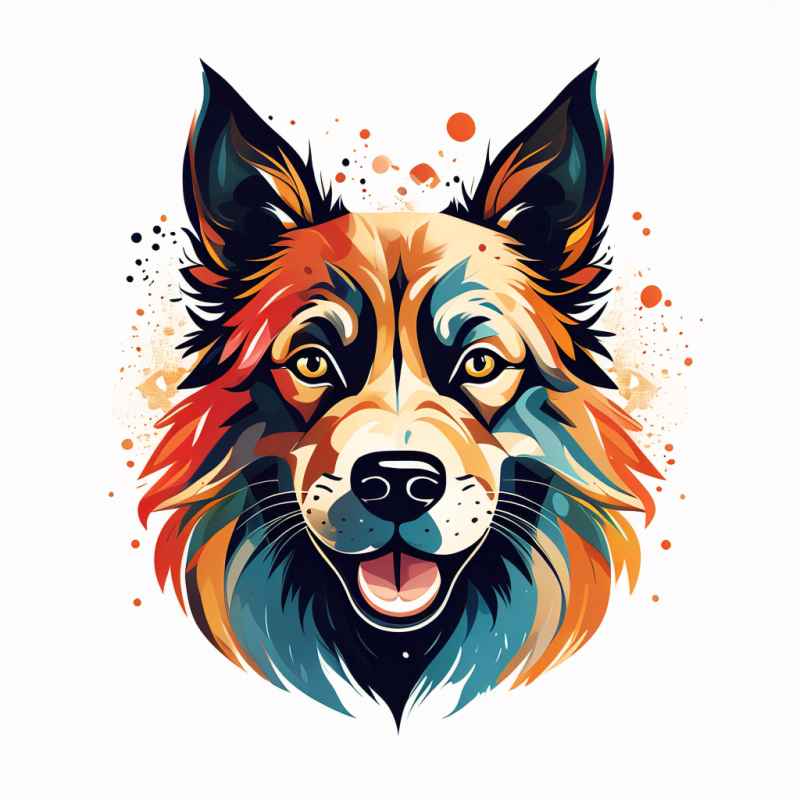 狗头高清元素插画 2
