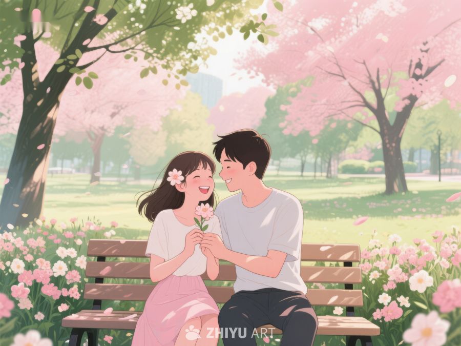 春日公园情侣温馨互动 83